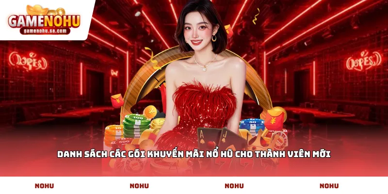 Danh sách các gói khuyến mãi nổ hũ cho thành viên mới