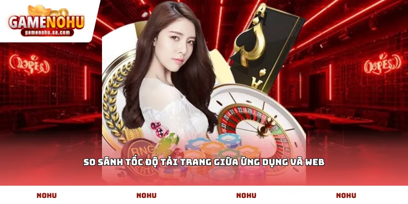 So sánh tốc độ tải trang giữa ứng dụng và web
